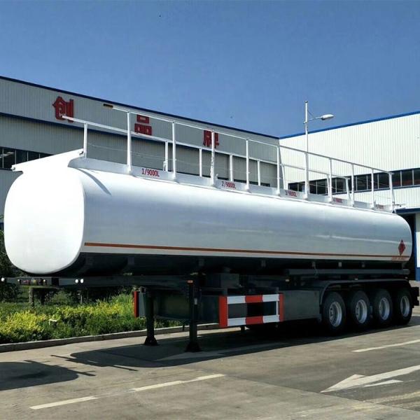42000 Liters Oil Fuel Tank Heavy Duty Semi Trailers With Carbon Steel Matrrial