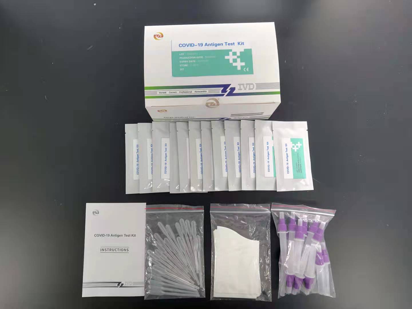 COVID-19 Disposable Antigen Test Kit ISO CE Colloidal Gold Medical Use Fast
