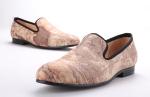 Slip On Mens Velvet Loafers Embroidered Velvet Smoking Slippers