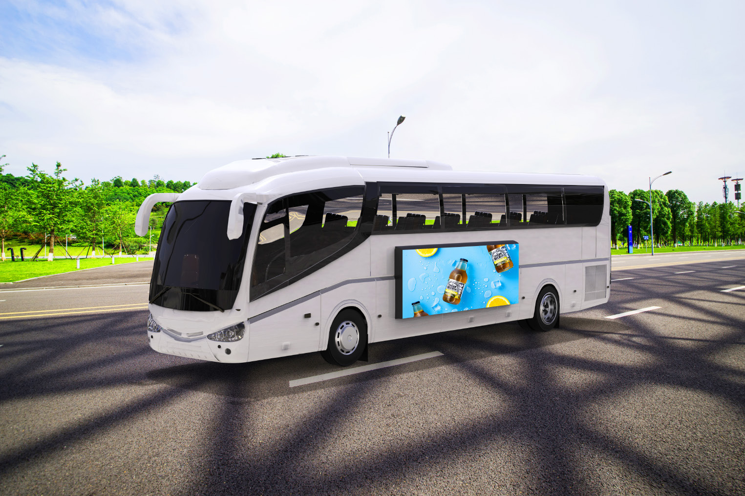 1R1G1B SMD1515 Bus Advertising Display Rear Window Mobile Sign