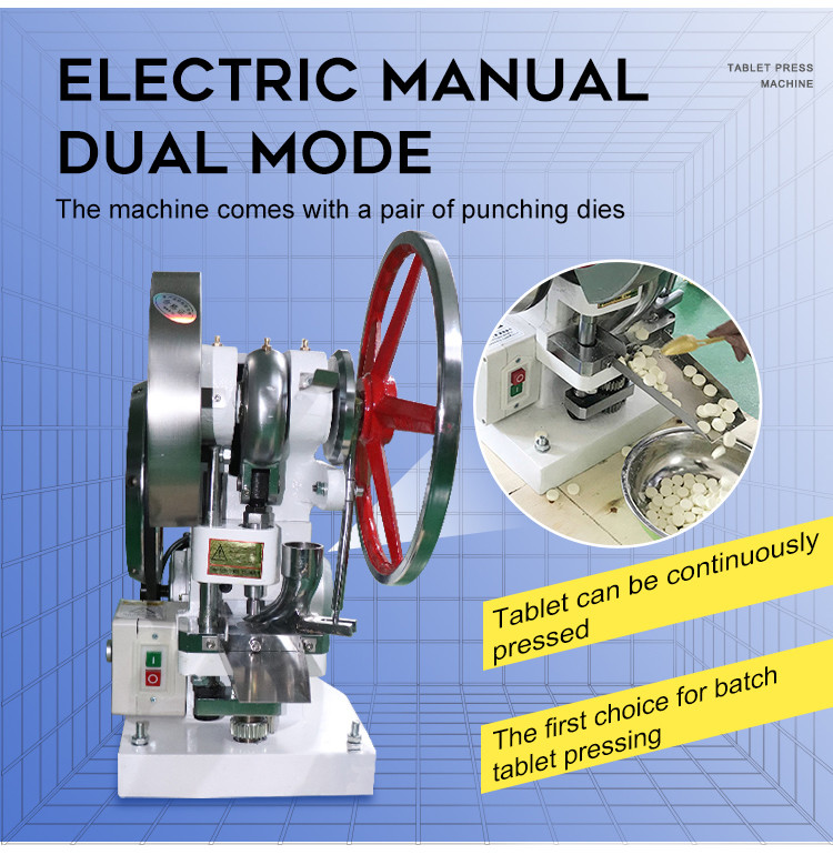 Electric Single Punch Tablet Press Machine 50KN Lab Mechanical For Pill 16mm