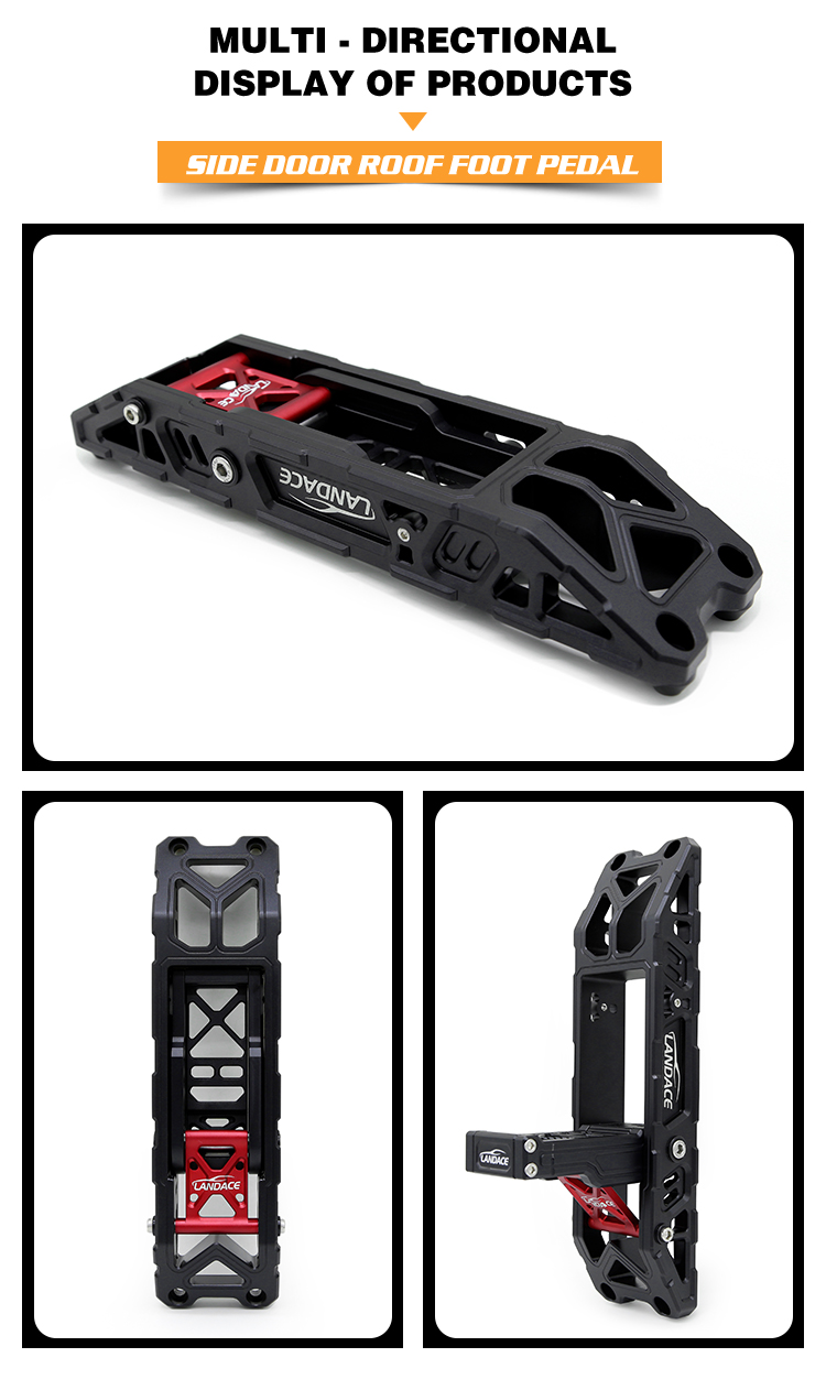 Off Road Aluminium Alloy Side Door Hinge Foldable Step Foot Pedal for Jeep Wrangler
