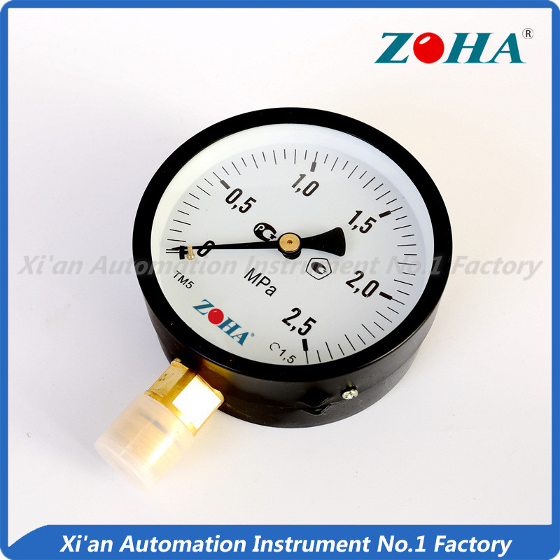 Bottom or Radial Connection Steel Case Brass Internal General Pressure Gauge