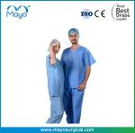 Blue 30gsm 40gsm Surgical Scrub Suits Light Blue Scrub Suit