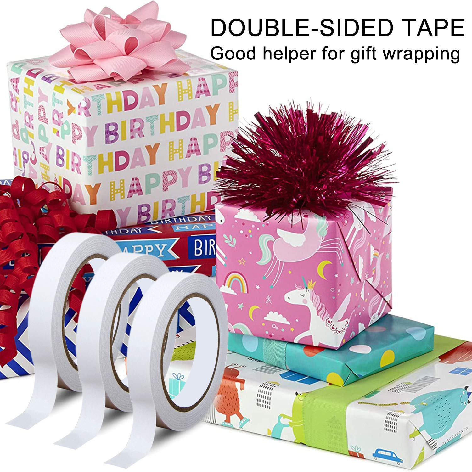 Custom Crafting Self Adhesive Double Sided Tissue Paper Tape High Stick Double Sided