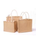 Reusable Printed Jute Bags Tote Burlap Bag For Grocery Shopping Packing