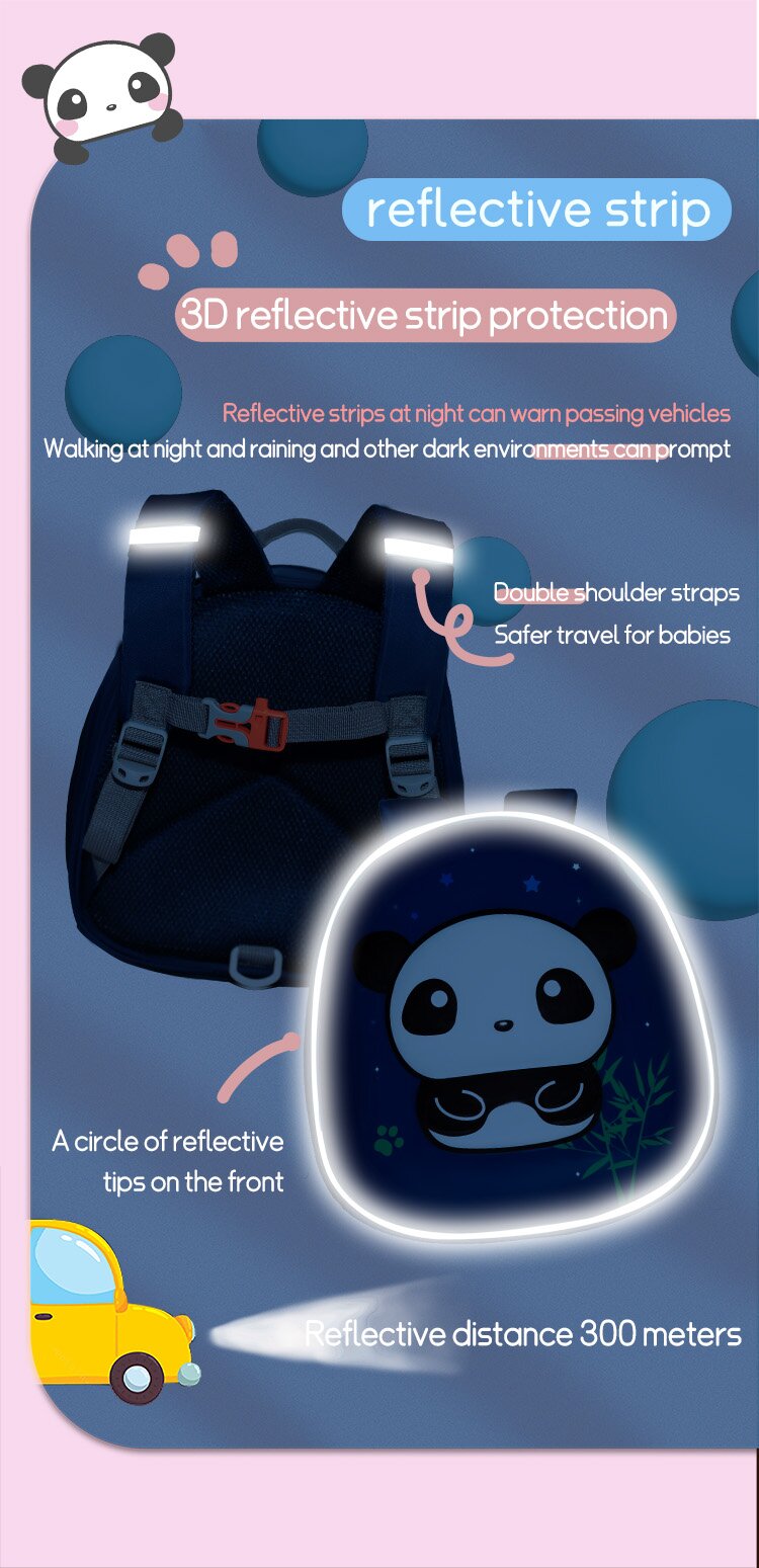 Panda Kindergarten Cute Preschool Backpacks Toddlers Personalised Childrens Backpack