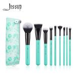Antimicrobial Fiber Jessup 9pcs Turquoise Makeup Brushes