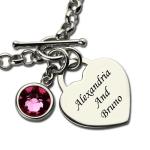 0.72X0.6in 0.7oz Sterling Silver Personalized Bracelet Stainless Silver S925