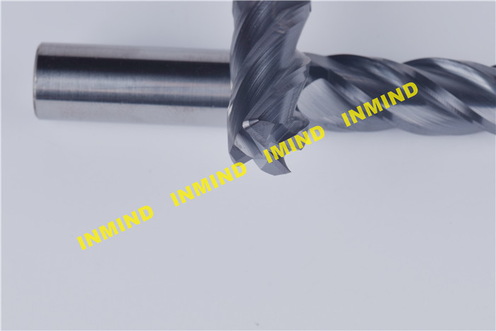 SiN Coating Corner Radius End Mill , HRC55 4 Flute Extra Long End Mill SGS