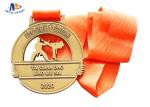 Die Cast Sport Stock Medals Antique Gold / Silver / Copper Plating