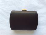 Elegant Hard Box Satin Clutch Bag Black Velvet Lining For Prom And Wedding
