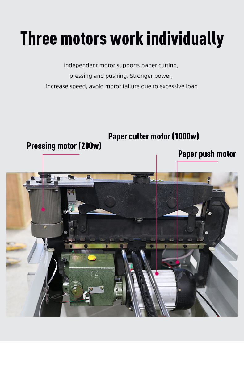 Excellent 3 Motors A4 Guillotine Desktop Electric Paper Cutter for Precision Cutting