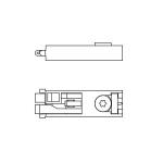 Z961 Zinc Alloy tension lock fo Octanorm Similar Drawing Aluminum Profile