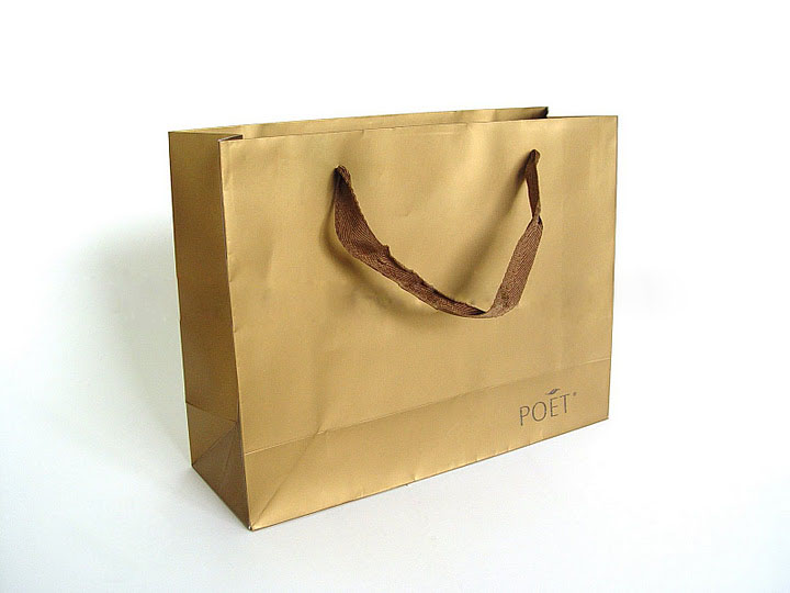 Brown Kraft Grocery Shopping Paper Carrier Bags with Handle