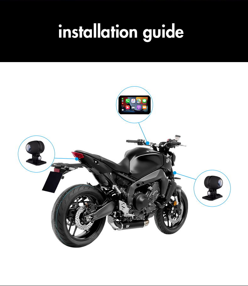 Wireless CarPlay Motorcycle Navigator 5-Inch Touch Screen for Driving and Navigation