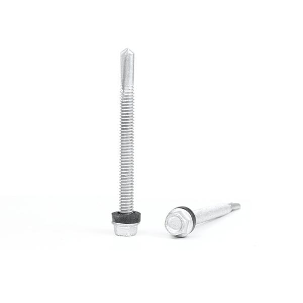 Self Drilling Stainless Steel Flange Hex Head Metal Screws Phillips Cross Recess