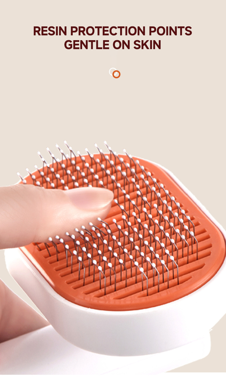 Pet Dog Brush Hair Removal Grooming Tools Cat One-Button Slicker Self Cleaning Comb