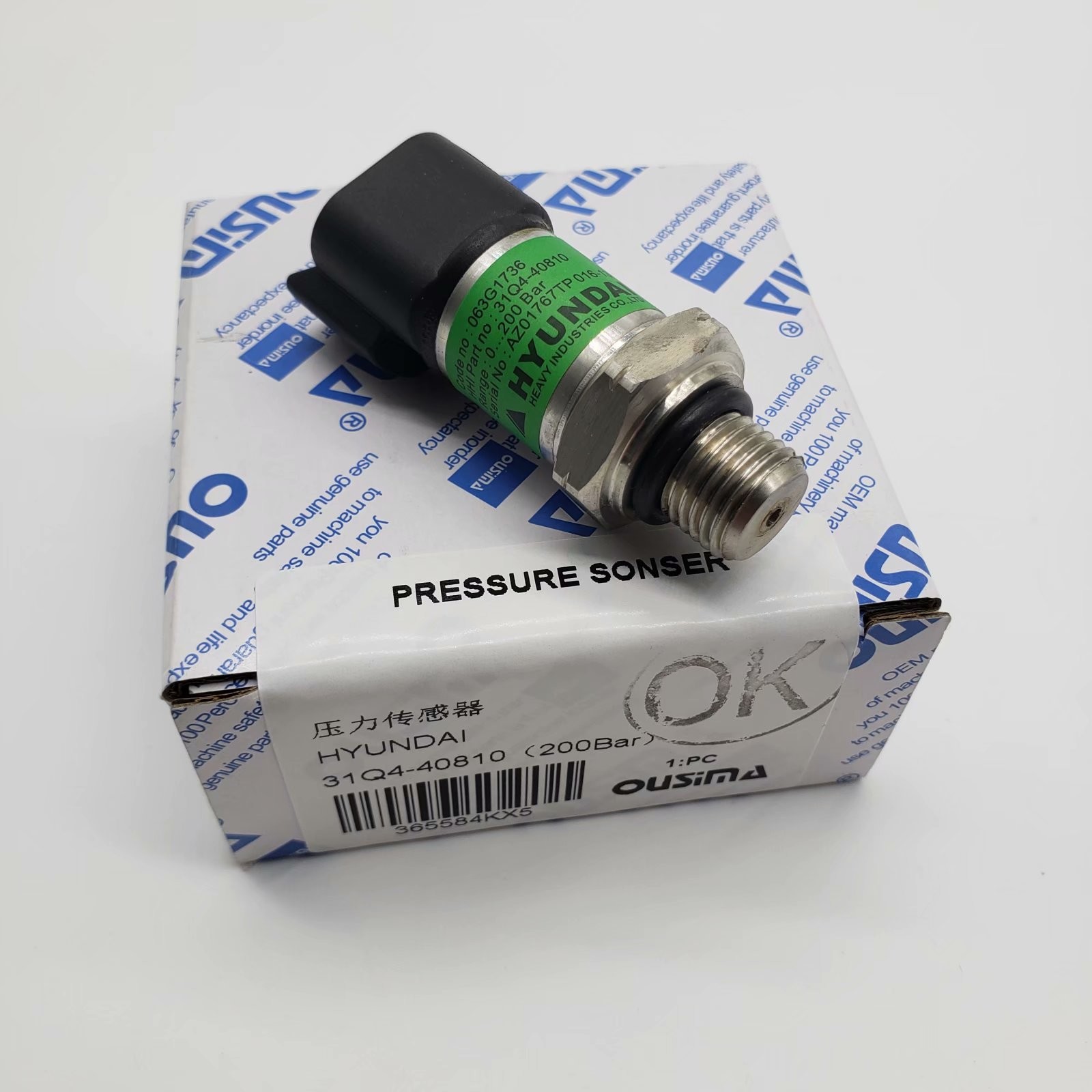 OUSIMA Excavator Pressure Sensor 31Q4-40810 For HYUNDAI R130-7 R220-7 225-7 31Q4-40810(200Bar)