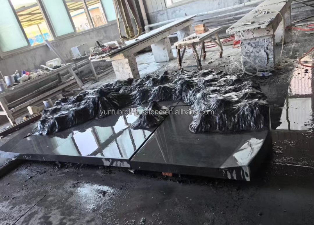 Modern Design Style Shanxi Black Granite Blocks 18mm Thick Absolute Black Granite Slab