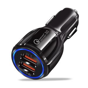 Quality Black USB Car Charger MP3 Player Dual USB FM Transmitter High Frequency wholesale