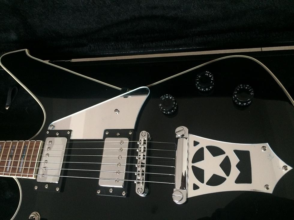 Wash6 strings abnormity signature model electric guitar mirror pickguard grover tuner custom guitar glossy black