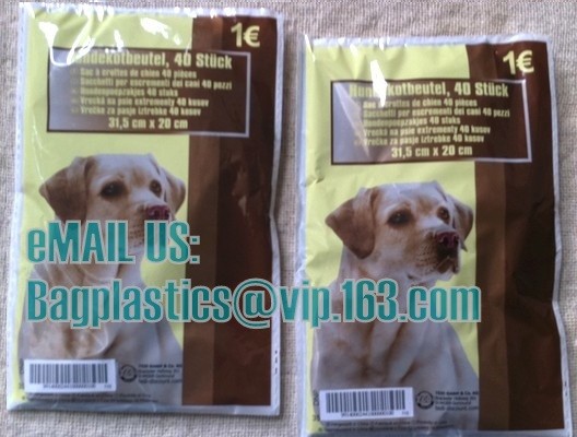 Thick Doggy Poo Dog Pet Waste Bags roll, Bone shape pet waste bag biodegradable rubbish polybag pet poop bags, BAGEASE,