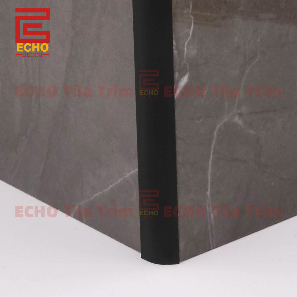 black aluminum tile edge trim