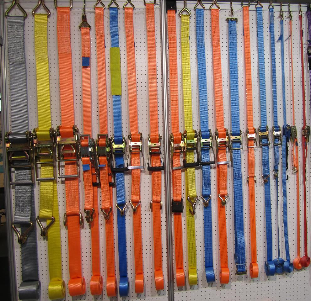 50mm*2.6m Car Tie Down Ratchet Straps Pu Impregnated Low Elongation