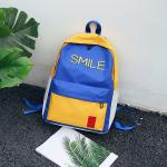 Large capacity men and women street shot stitching color backpacks fashion