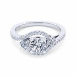 Round Gemstone Shape Lab Created Diamond Rings OEM ODM