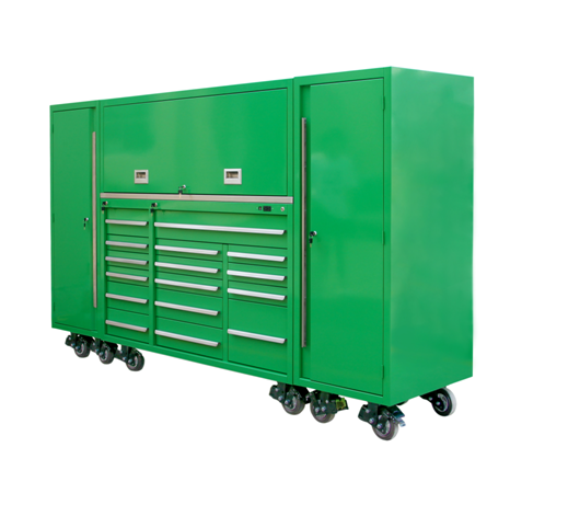 Store Your Tools in Style with this Power Coated Rolling 20 Drawer Tool Chest Pit Carts