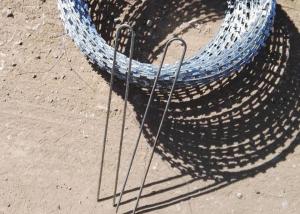 Quality Ground Locking Pegs 8mm Concertina Razor Wire Barbed wholesale