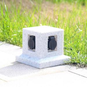 Quality Outdoor Garden In-ground Lawn Electrical Power Sockets Outlet Imitation Marble Polyethylene Plastic wholesale