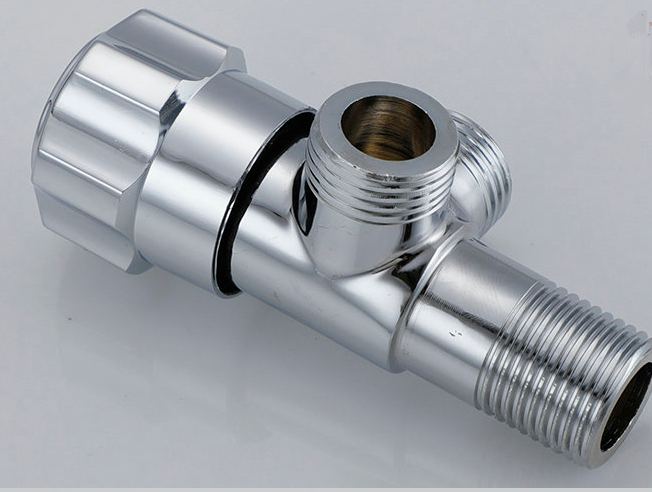 Chrome Toilet Angle Valve Three-Way Angle Stop Valve For Kitchen And Bathroom