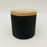 Black Fabric Look Polyresin Bathroom Accessories Set For Hotel Home Bathroom
