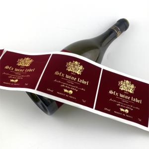 Quality Red Velvet Wine Bottle Tags Silver Embossing Private Label Wine For Glass Bottles wholesale