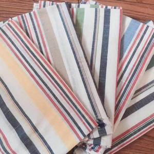 Quality Breathable 140gsm Yarn Dyed Stripe Knit Fabric Woven Cotton Shirt Fabric wholesale