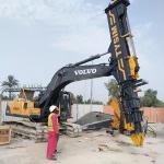 KM220 Excavator Telescopic Arm Clamshell Long Reach Boom
