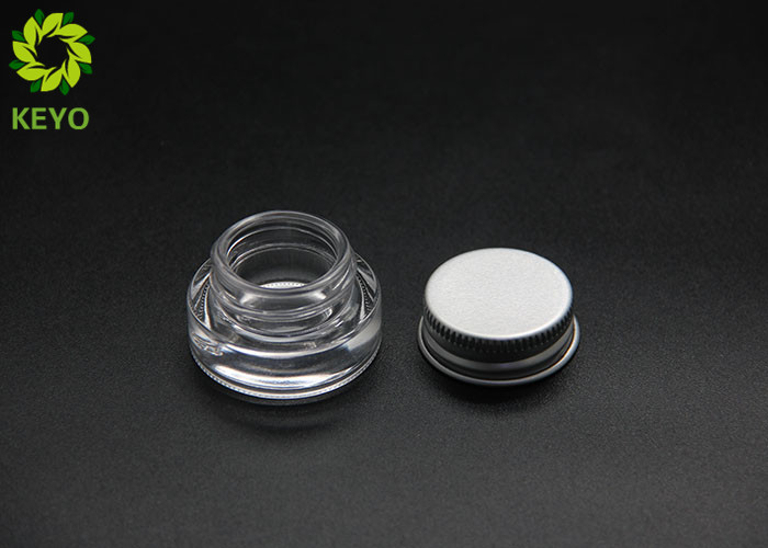 Cosmetic Eyecream Glass Jar 3g Thick Bottom Glass Jar With Single Layer Aluminium Lid