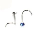 Stainless Steel Crystal Rhinestone Nose Rings Nose Studs Hooks Body Piercing