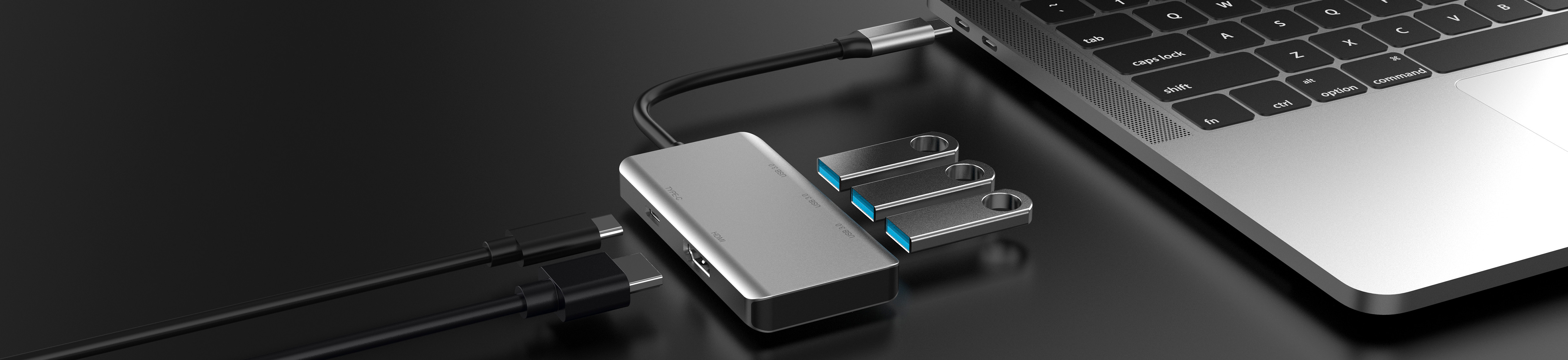 100W 3 Port Usb 3.0 Hub