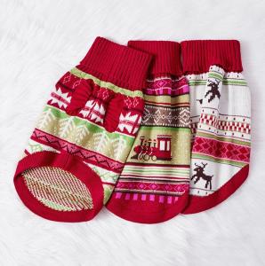 Quality Christmas Pet Doggie Sweater Knitted Clothes Snowflakes Reindeer Pattern wholesale