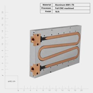 Quality Thermal Conductivity Chilled Metal Cold Plate Heat Sink With Liquid Cooling System wholesale