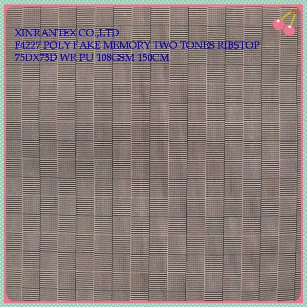 F4202 100% polester imitation memory fabric for outdoor jacket 155GSM 150DX150D