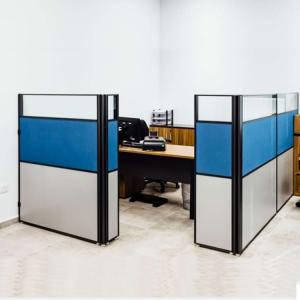 Quality Blue Single Cubicle Office Workstation Desks 30mm With Divided Boards wholesale