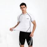 White Two Piece Mens Swimsuit Diving Suit Youth Mens Two Piece Swimwear
