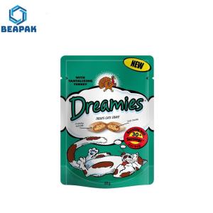 Quality 50 Microns Flat Bottom Resealable Zipper Pet Food Bags wholesale