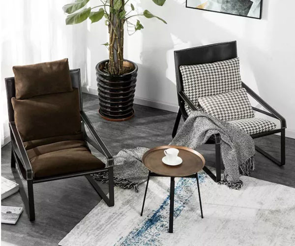 Round Corner Coffee Center Table Home Furniture Minimalist Metal Tray