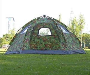 Quality 5 to 8 Person Family Camping Tent Camouflage Woodland Camping Tent Easy Setup Instant Pop up Tent(HT6051) wholesale